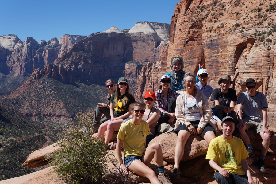 ESS Students in Utah with Prof. Bourgeois