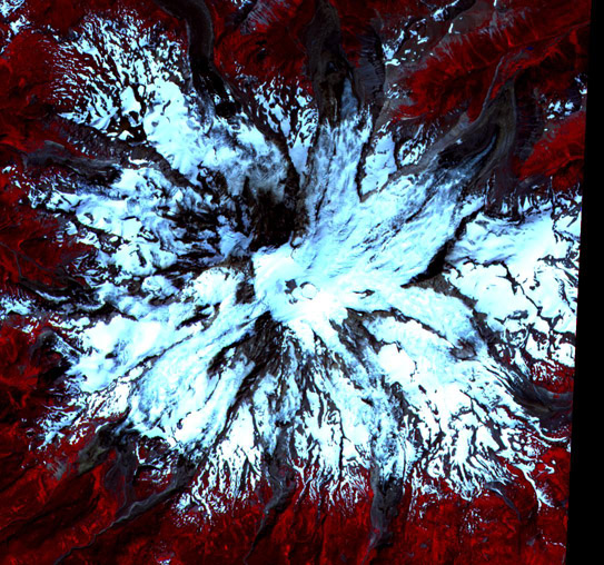 Remote Sensing Image of Mount Rainier