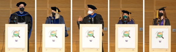 Five Speakers Composite Photo at Graduation 2022
